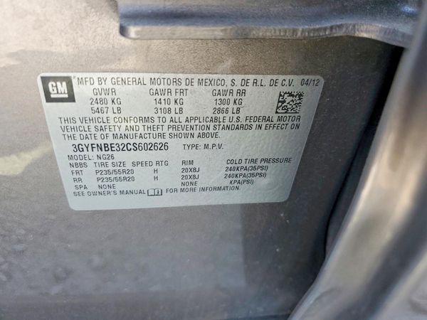 2012 CADILLAC SRX Performance