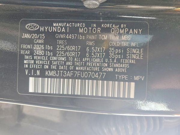 2015 HYUNDAI TUCSON GL (Middle-Low)