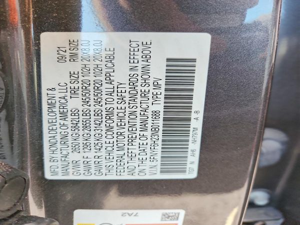 2022 HONDA PILOT SE