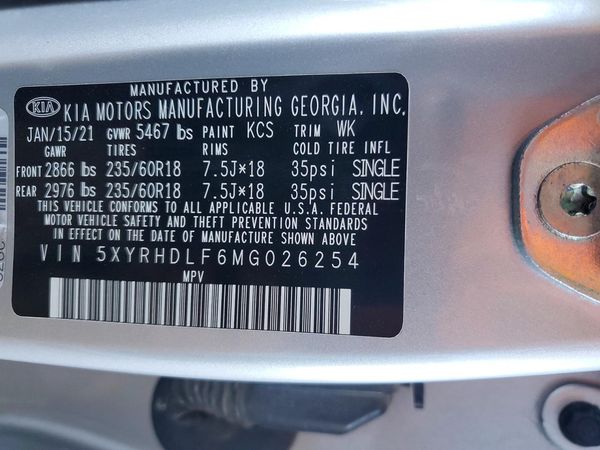 2021 KIA SORENTO EX