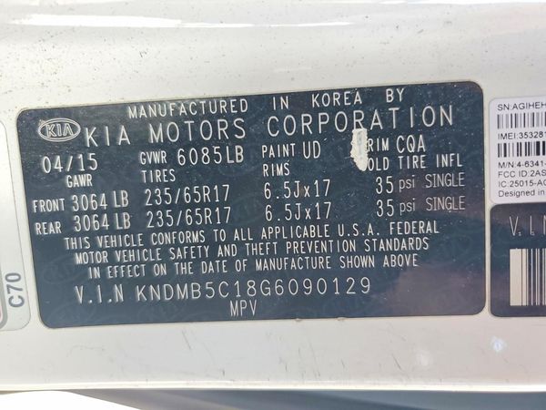 2016 KIA SEDONA LX - Middle-low