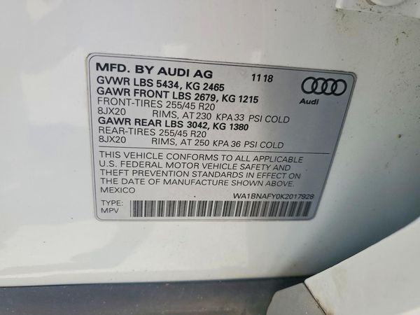 2019 AUDI Q5 quattro Premium Plus