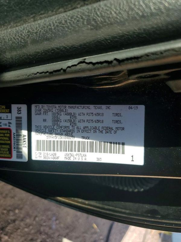 2019 TOYOTA TUNDRA Limited Grade