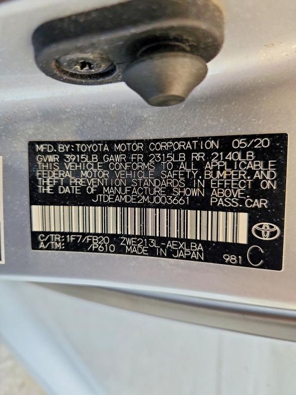 2021 TOYOTA COROLLA LE