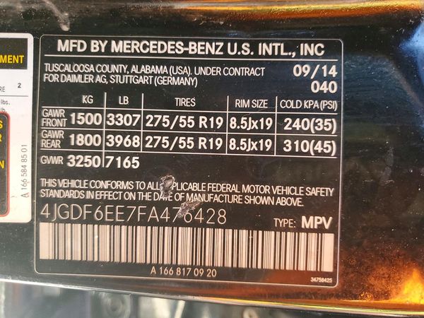 2015 MERCEDES-BENZ GL GL450