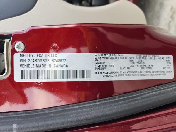 2020 DODGE GRAND CARAVAN SE