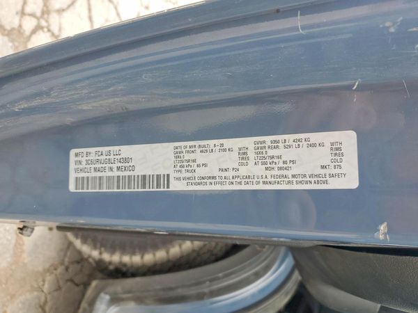 2020 RAM PROMASTER 3500 VF