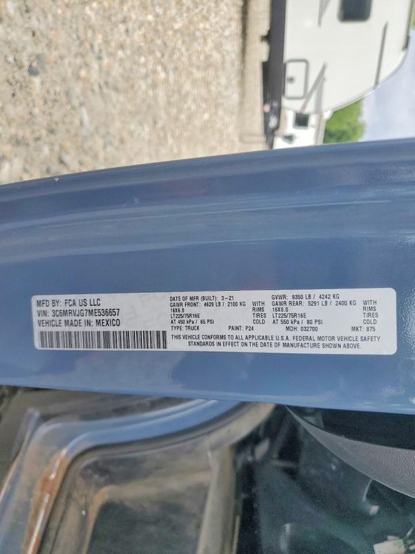 2021 RAM PROMASTER 3500
