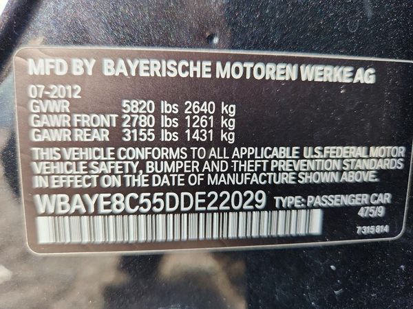 2013 BMW 750 750Li/Alpina B7