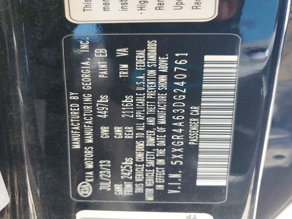 2013 KIA OPTIMA SX