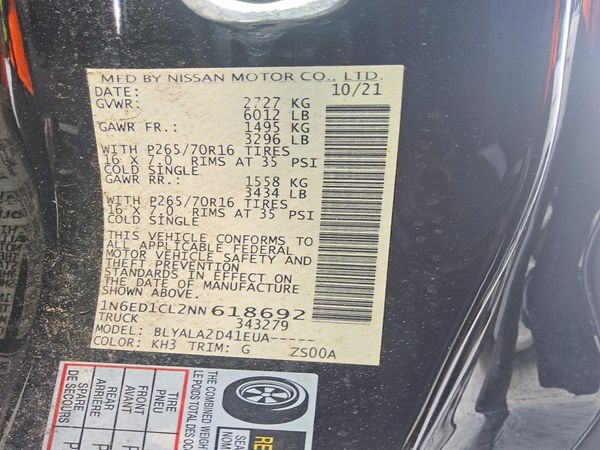 2022 NISSAN FRONTIER King Cab