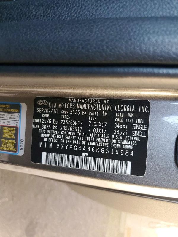 2019 KIA SORENTO L, LX, S