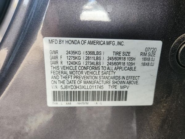 2020 ACURA MDX Base