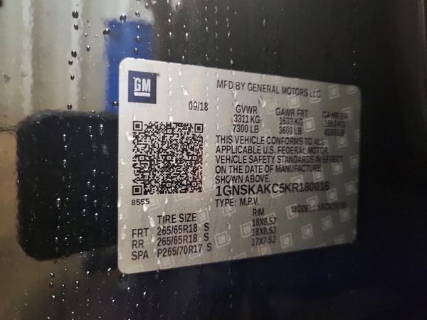 2019 CHEVROLET TAHOE