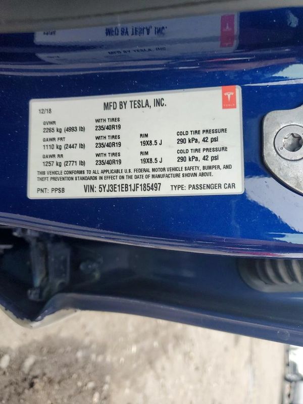 2018 TESLA MODEL 3