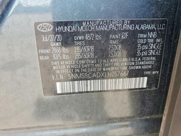 2020 HYUNDAI SANTA FE Limited