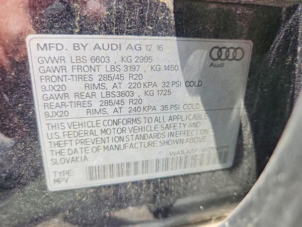 2017 AUDI Q7 quattro Premium Plus