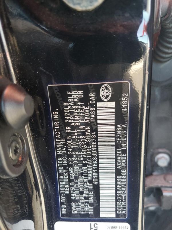 2018 TOYOTA CAMRY