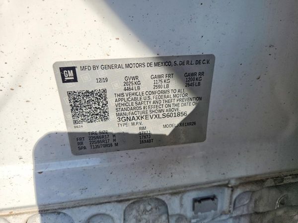2020 CHEVROLET EQUINOX LT (1LT) — VINS