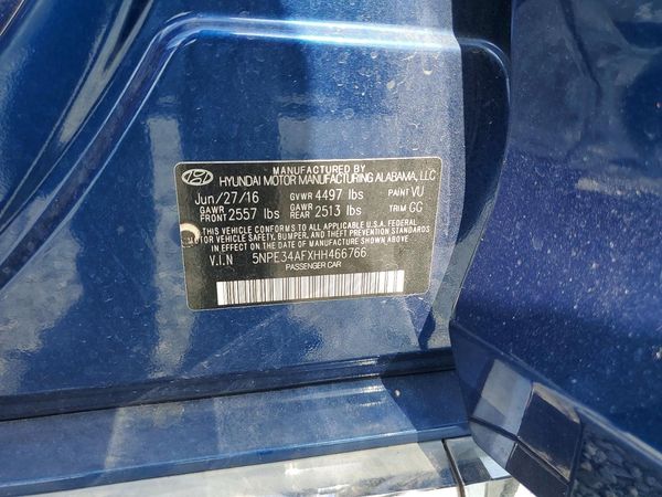 2017 HYUNDAI SONATA