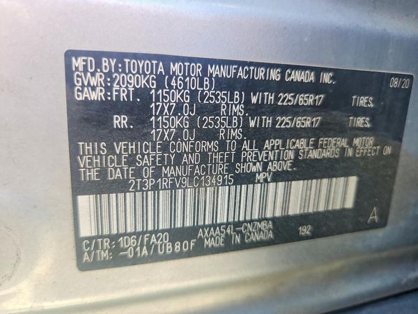 2020 TOYOTA RAV4 XLE