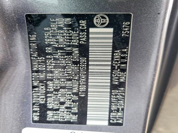 2015 TOYOTA CAMRY SOLA Hybrid