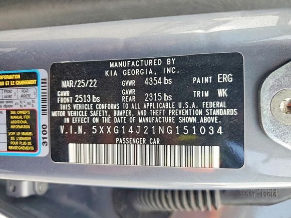 2022 KIA K5 LXS