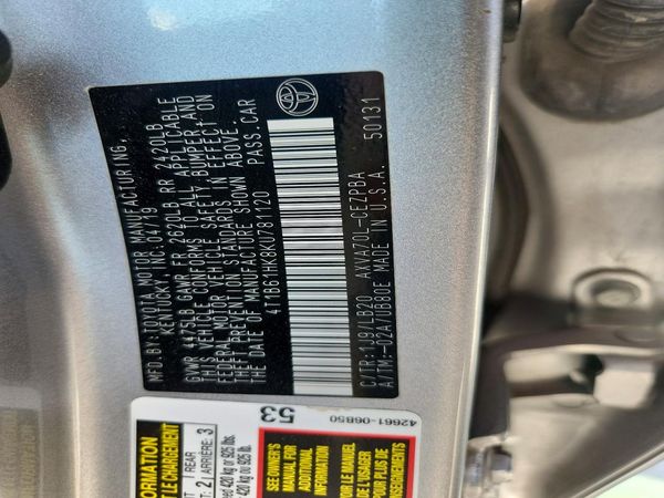 2019 TOYOTA CAMRY XSE