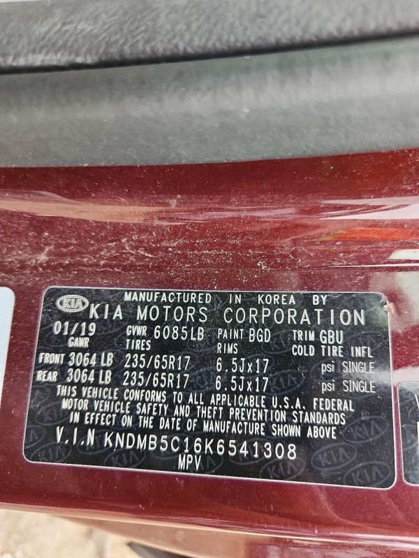 2019 KIA SEDONA LX/EX