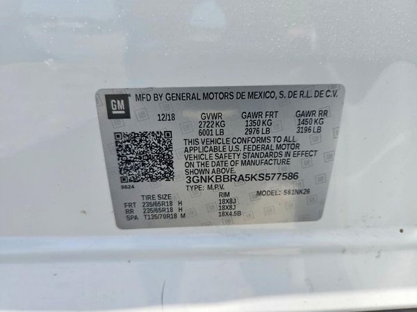 2019 CHEVROLET BLAZER 1LT