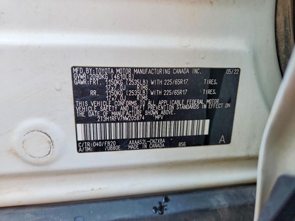 2022 TOYOTA RAV4 LE