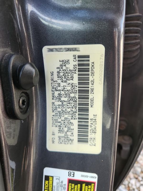 2013 TOYOTA COROLLA
