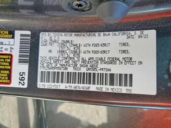 2023 TOYOTA TACOMA SR5