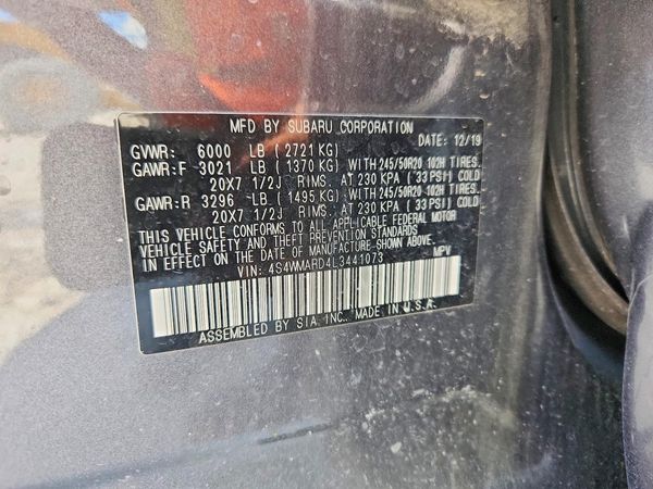 2020 SUBARU ASCENT