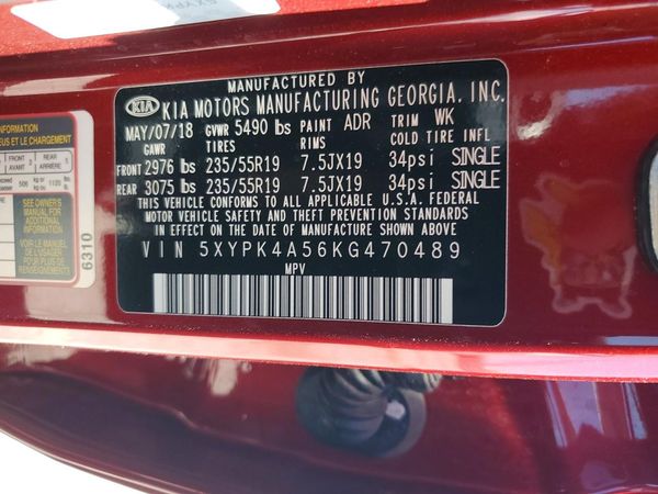 2019 KIA SORENTO SX, SXL