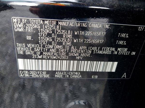 2016 TOYOTA RAV4 XLE (M Grade)