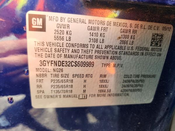 2012 CADILLAC SRX Luxury