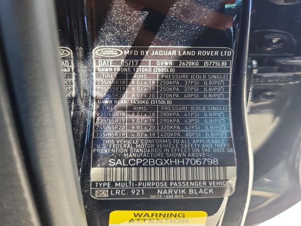 2017 LAND ROVER DISCOVERY SPORT SE