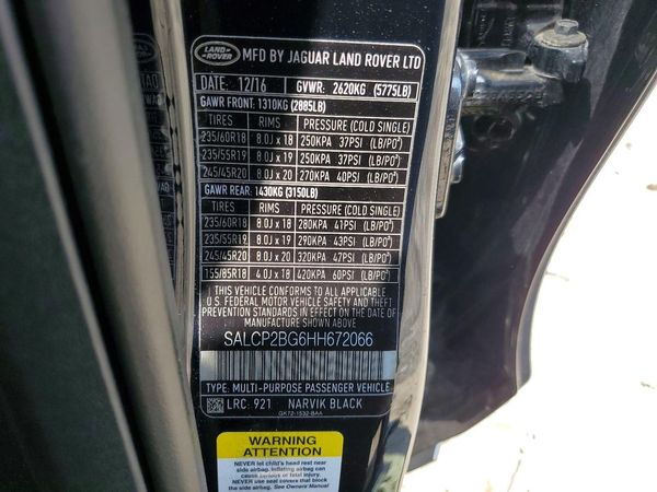 2017 LAND ROVER DISCOVERY SPORT