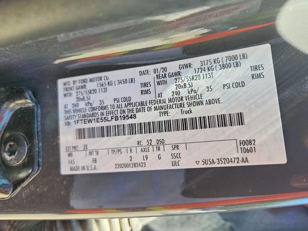 2020 FORD F150