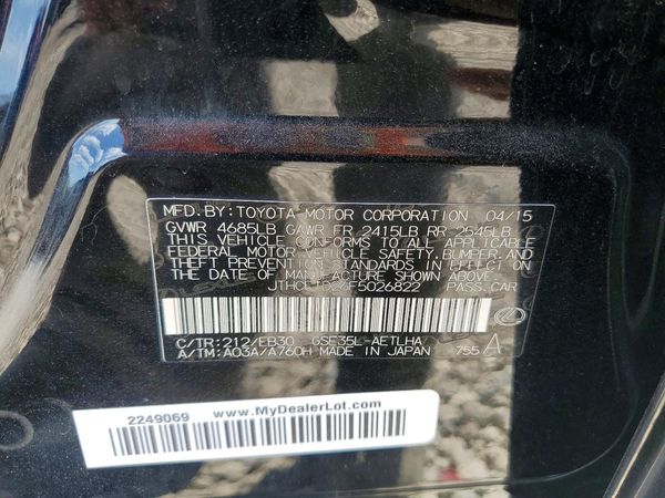 2015 LEXUS IS 250