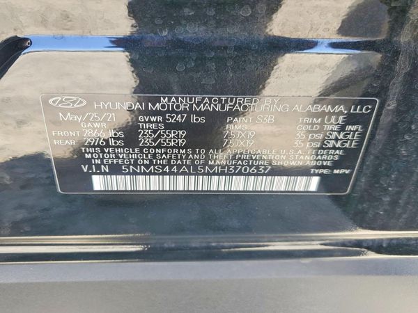 2021 HYUNDAI SANTA FE Limited