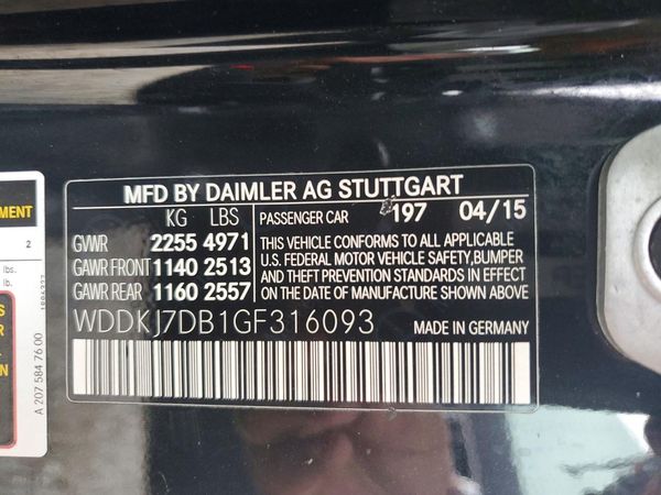 2016 MERCEDES-BENZ E E550
