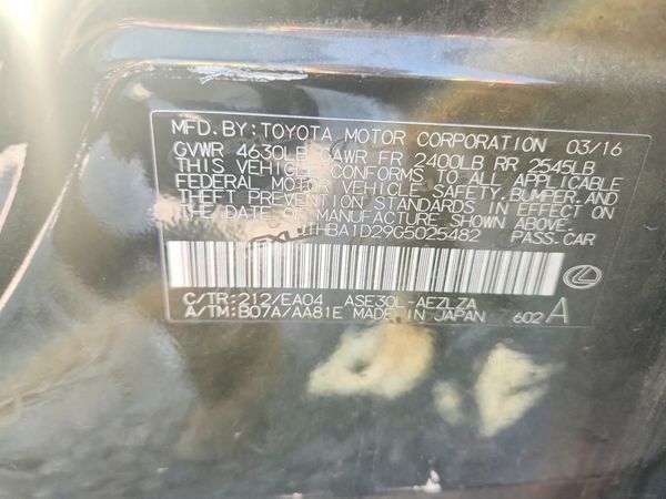2016 LEXUS IS 200t
