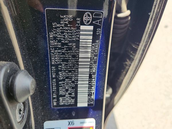 2015 TOYOTA COROLLA L/LE
