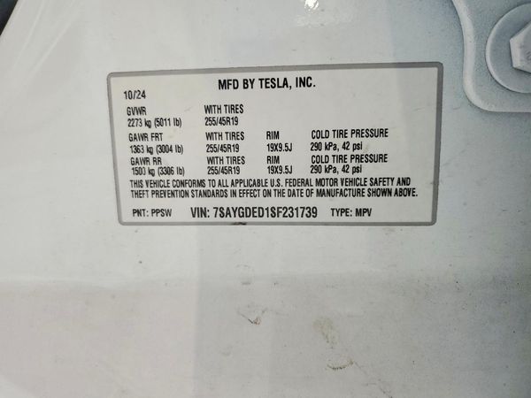 2025 TESLA MODEL Y