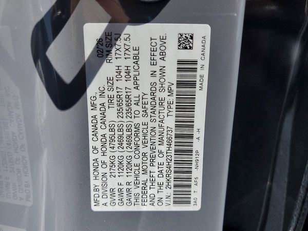 2026 HONDA CR-V LX — VINS