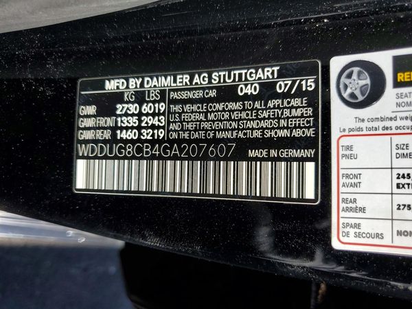 2016 MERCEDES-BENZ S S550