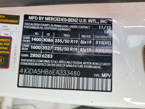 2014 MERCEDES-BENZ ML