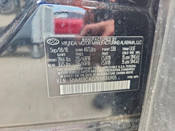 2019 HYUNDAI SANTA FE SEL, SEL Plus
